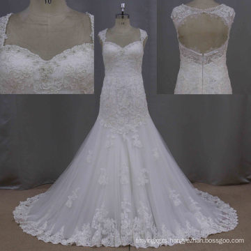 Sweet Lace Long Train Mermaid Wedding Dress